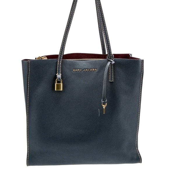 Marc Jacobs black leather,The Grind tote bag. - Picture 1 of 8
